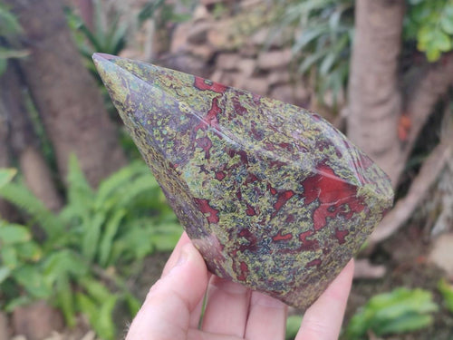 Polished Bastite Dragonsblood Stone Display Crystals x 2 From Tshipise, South Africa - Toprock Gemstones and Minerals 