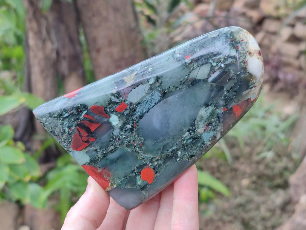 Polished Bloodstone Standing Display Pieces x 3 From Swaziland - Toprock Gemstones and Minerals 