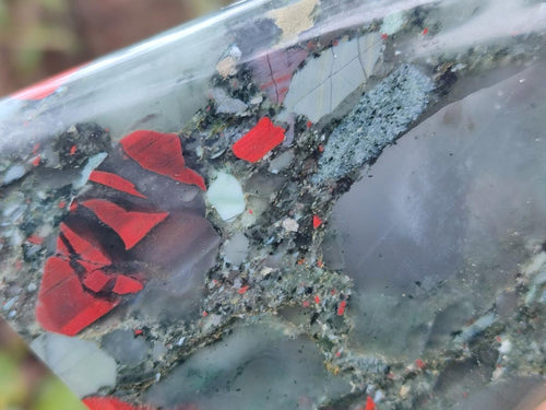 Polished Bloodstone Standing Display Pieces x 3 From Swaziland - Toprock Gemstones and Minerals 