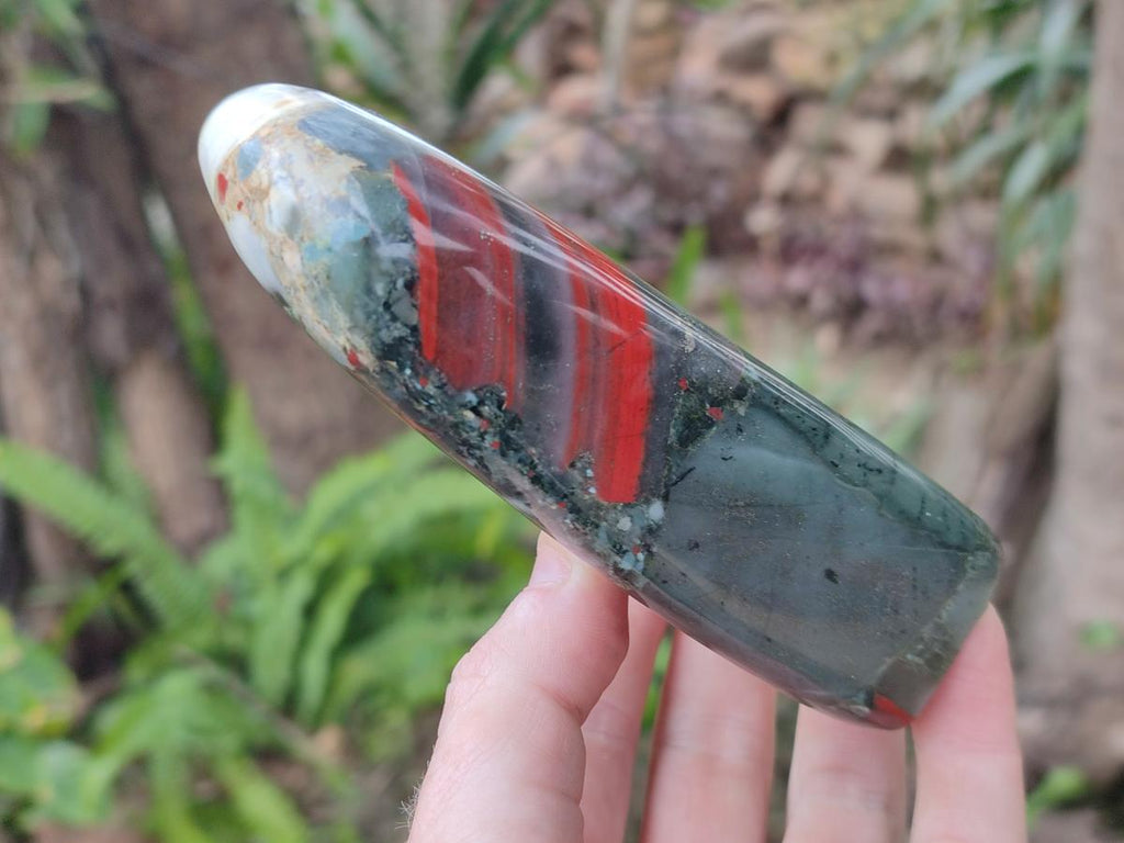 Polished Bloodstone Standing Display Pieces x 3 From Swaziland - Toprock Gemstones and Minerals 