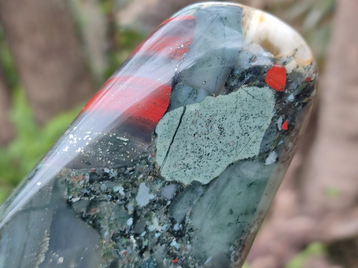 Polished Bloodstone Standing Display Pieces x 3 From Swaziland - Toprock Gemstones and Minerals 