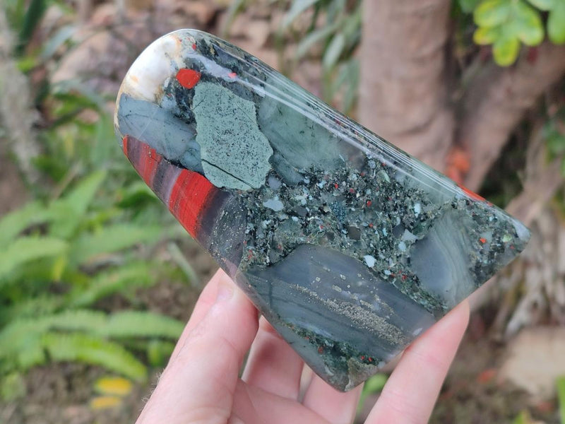 Polished Bloodstone Standing Display Pieces x 3 From Swaziland - Toprock Gemstones and Minerals 