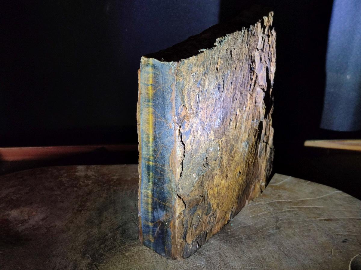 Natural XL Golden Blue Tigers Eye Slab x 1 From Prieska, South Africa - Toprock Gemstones and Minerals 