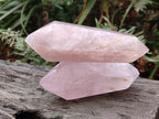 Polished Double Terminated Gemmy Rose Quartz Crystals x 6 From Madagascar - Toprock Gemstones and Minerals 