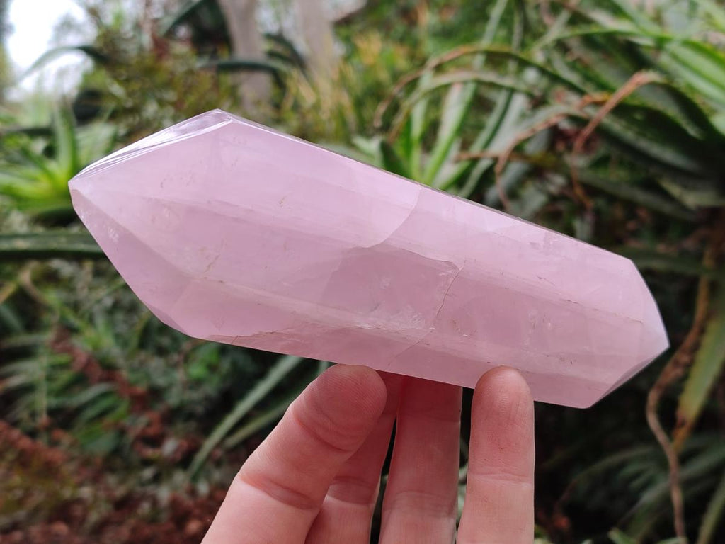 Polished Double Terminated Gemmy Rose Quartz Crystals x 6 From Madagascar - Toprock Gemstones and Minerals 
