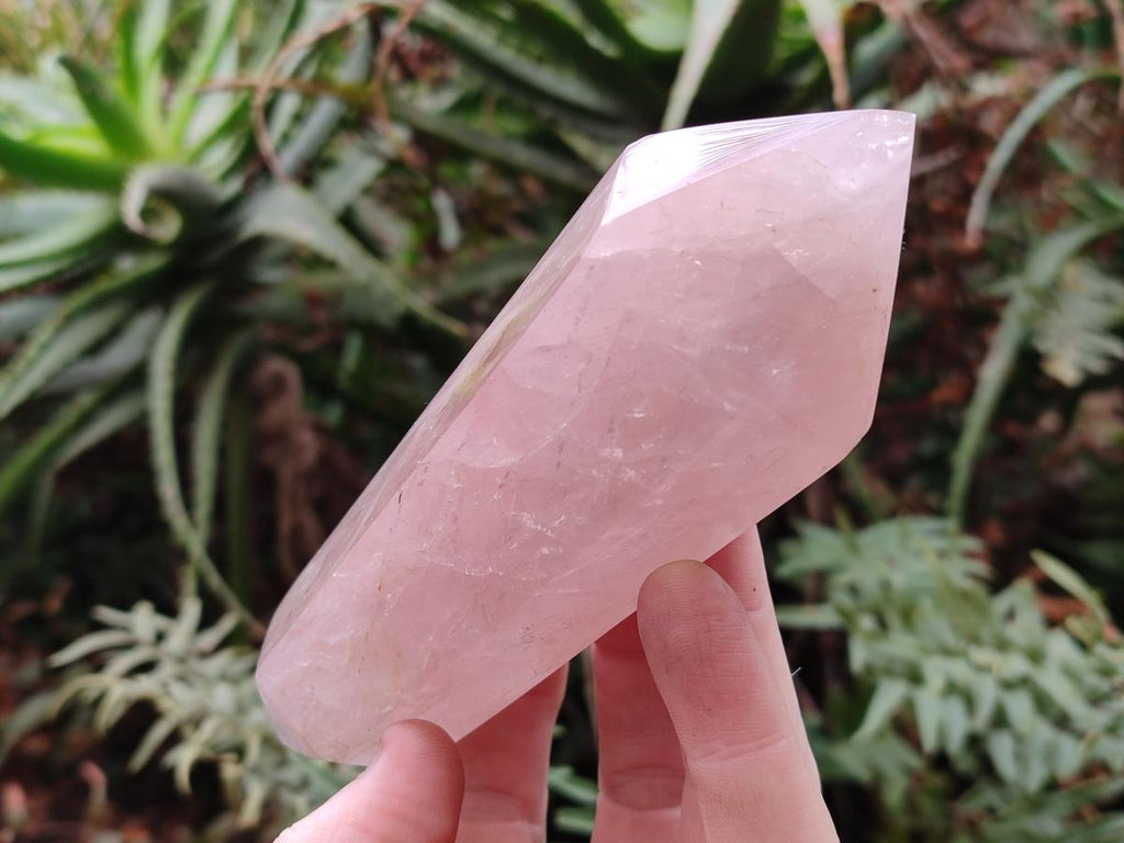 Polished Double Terminated Gemmy Rose Quartz Crystals x 6 From Madagascar - Toprock Gemstones and Minerals 
