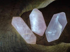 Polished Double Terminated Gemmy Rose Quartz Crystals x 6 From Madagascar - Toprock Gemstones and Minerals 