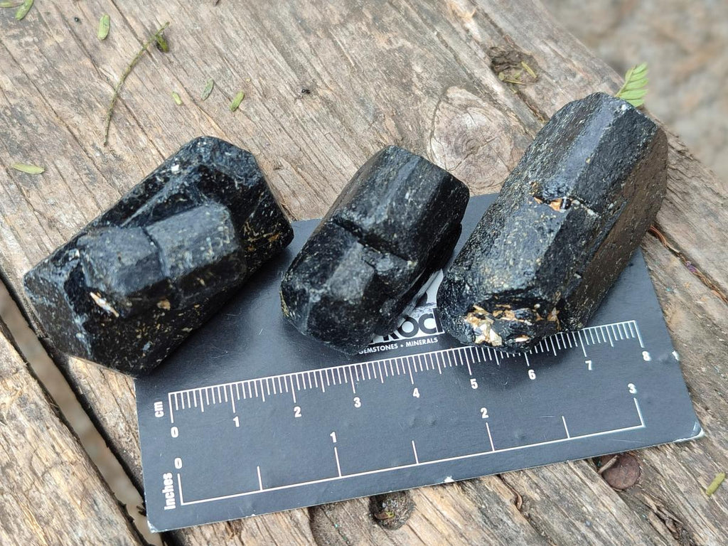 Natural Schorl Black Tourmaline Crystals x 35 From Zimbabwe - Toprock Gemstones and Minerals 