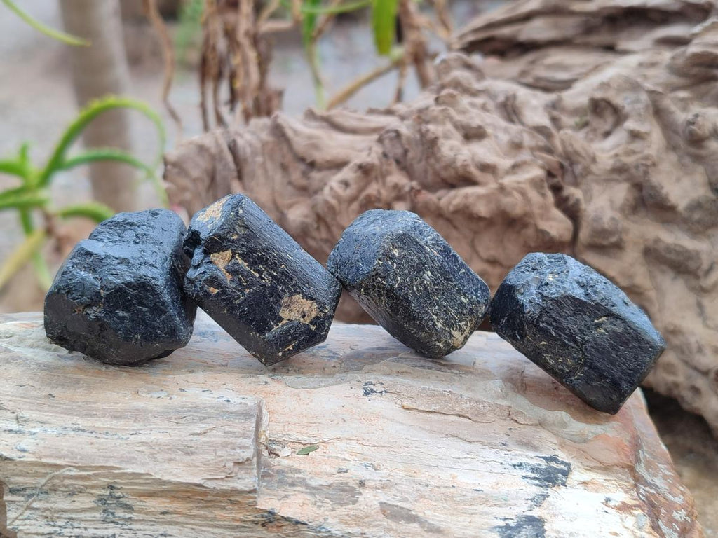 Natural Schorl Black Tourmaline Crystals x 35 From Zimbabwe - Toprock Gemstones and Minerals 