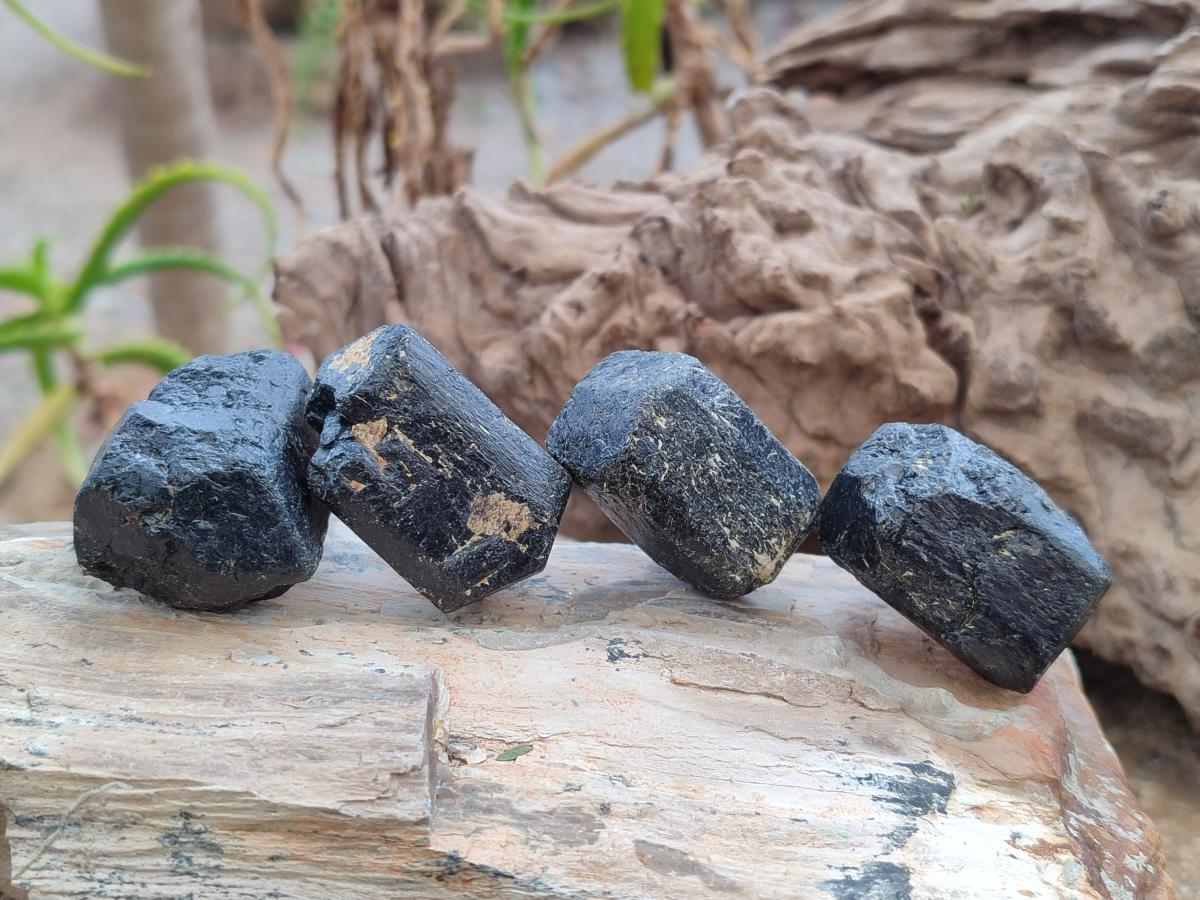 Natural Schorl Black Tourmaline Crystals x 35 From Zimbabwe - Toprock Gemstones and Minerals 