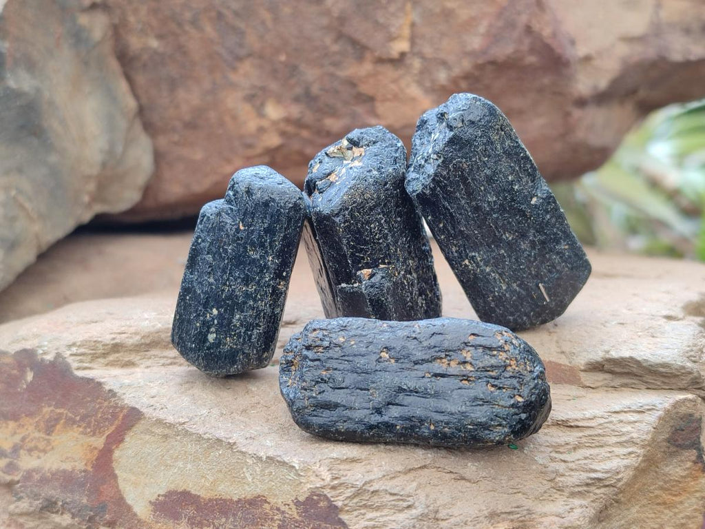 Natural Schorl Black Tourmaline Crystals x 35 From Zimbabwe - Toprock Gemstones and Minerals 