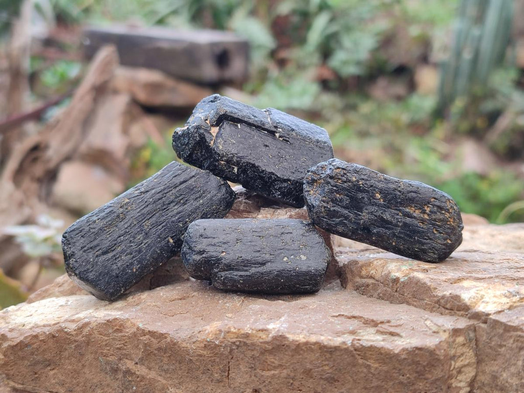 Natural Schorl Black Tourmaline Crystals x 35 From Zimbabwe - Toprock Gemstones and Minerals 