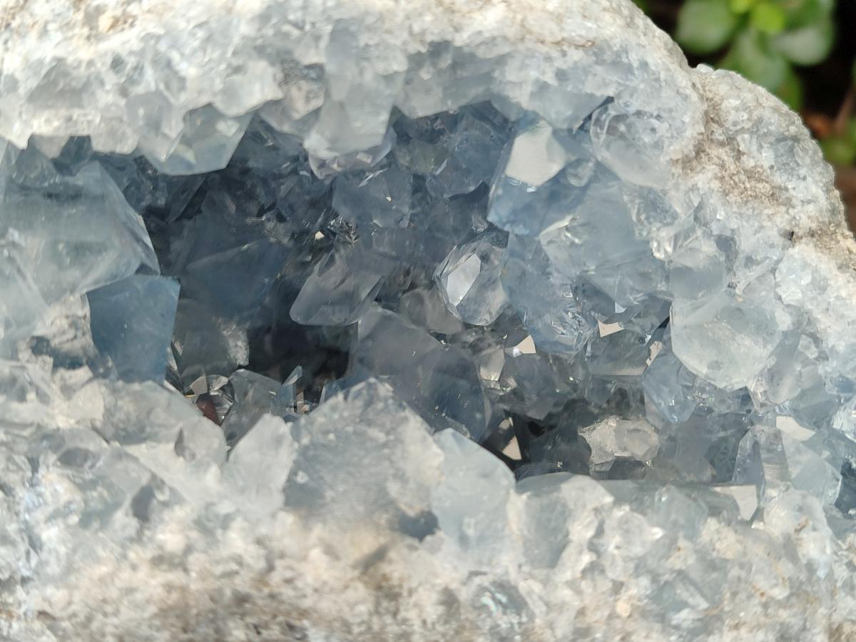 Natural Large Blue Celestite Geode Specimen x 1 From Sakoany, Madagascar - Toprock Gemstones and Minerals 