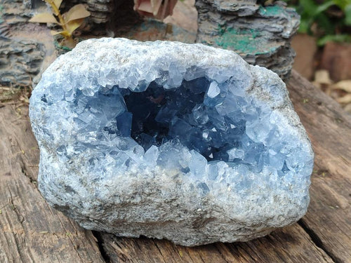 Natural Large Blue Celestite Geode Specimen x 1 From Sakoany, Madagascar - Toprock Gemstones and Minerals 