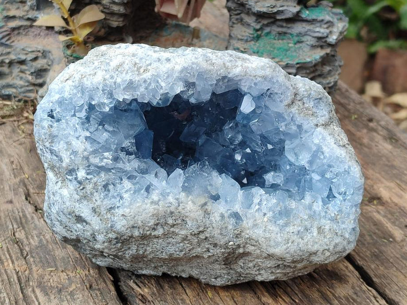 Natural Large Blue Celestite Geode Specimen x 1 From Sakoany, Madagascar - Toprock Gemstones and Minerals 