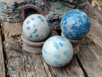 Polished Blue Spotted Spinel in Quartz Spheres x 6 From Madagascar - Toprock Gemstones and Minerals 