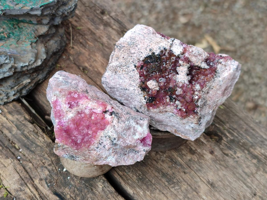 Natural Spherocobaltite Specimens x 6 From Musonoi Mine, Congo - Toprock Gemstones and Minerals 