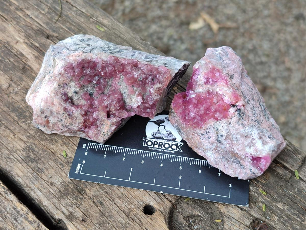 Natural Spherocobaltite Specimens x 6 From Musonoi Mine, Congo - Toprock Gemstones and Minerals 