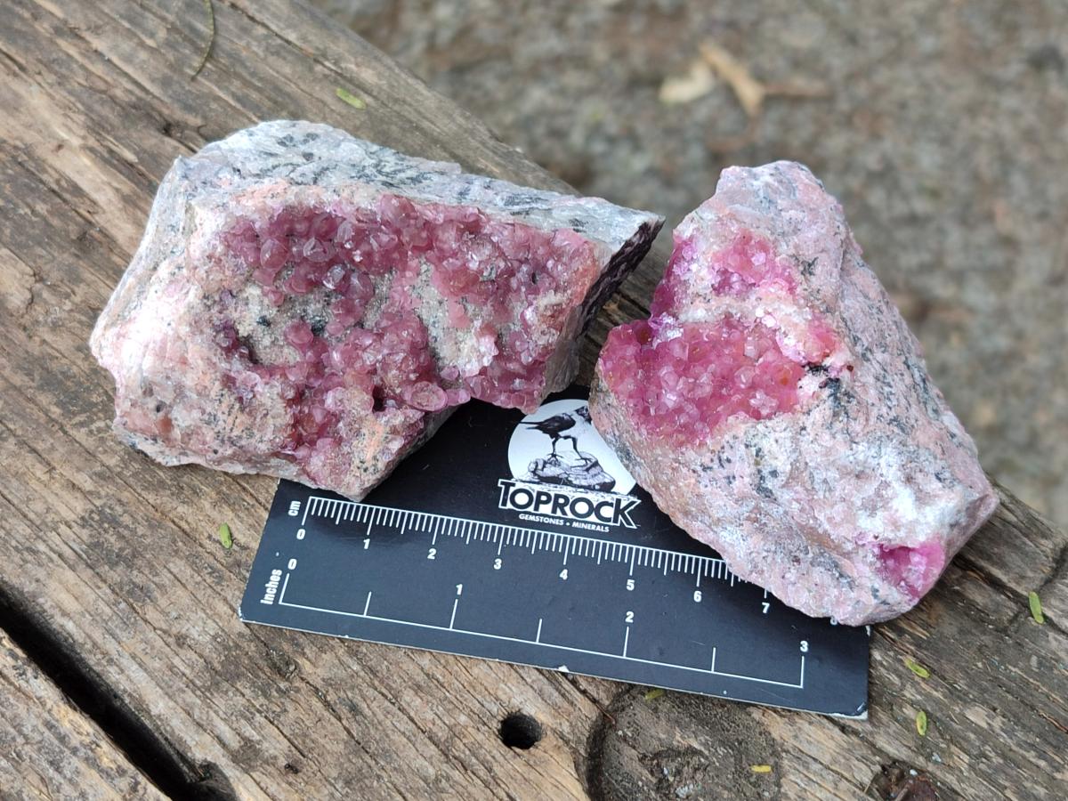 Natural Spherocobaltite Specimens x 6 From Musonoi Mine, Congo - Toprock Gemstones and Minerals 