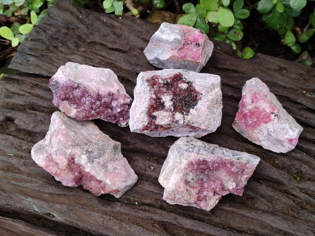 Natural Spherocobaltite Specimens x 6 From Musonoi Mine, Congo - Toprock Gemstones and Minerals 