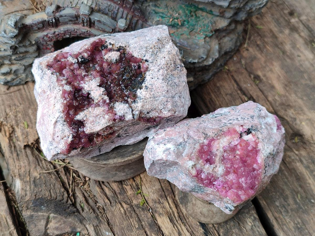 Natural Spherocobaltite Specimens x 6 From Musonoi Mine, Congo - Toprock Gemstones and Minerals 