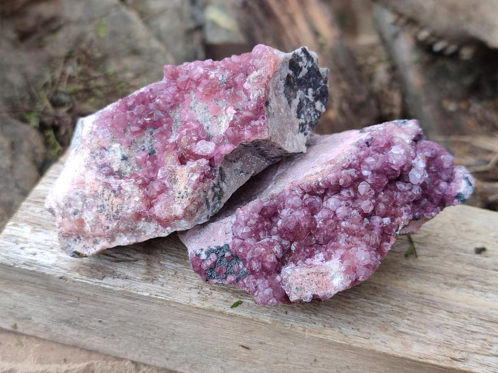 Natural Spherocobaltite Specimens x 6 From Musonoi Mine, Congo - Toprock Gemstones and Minerals 