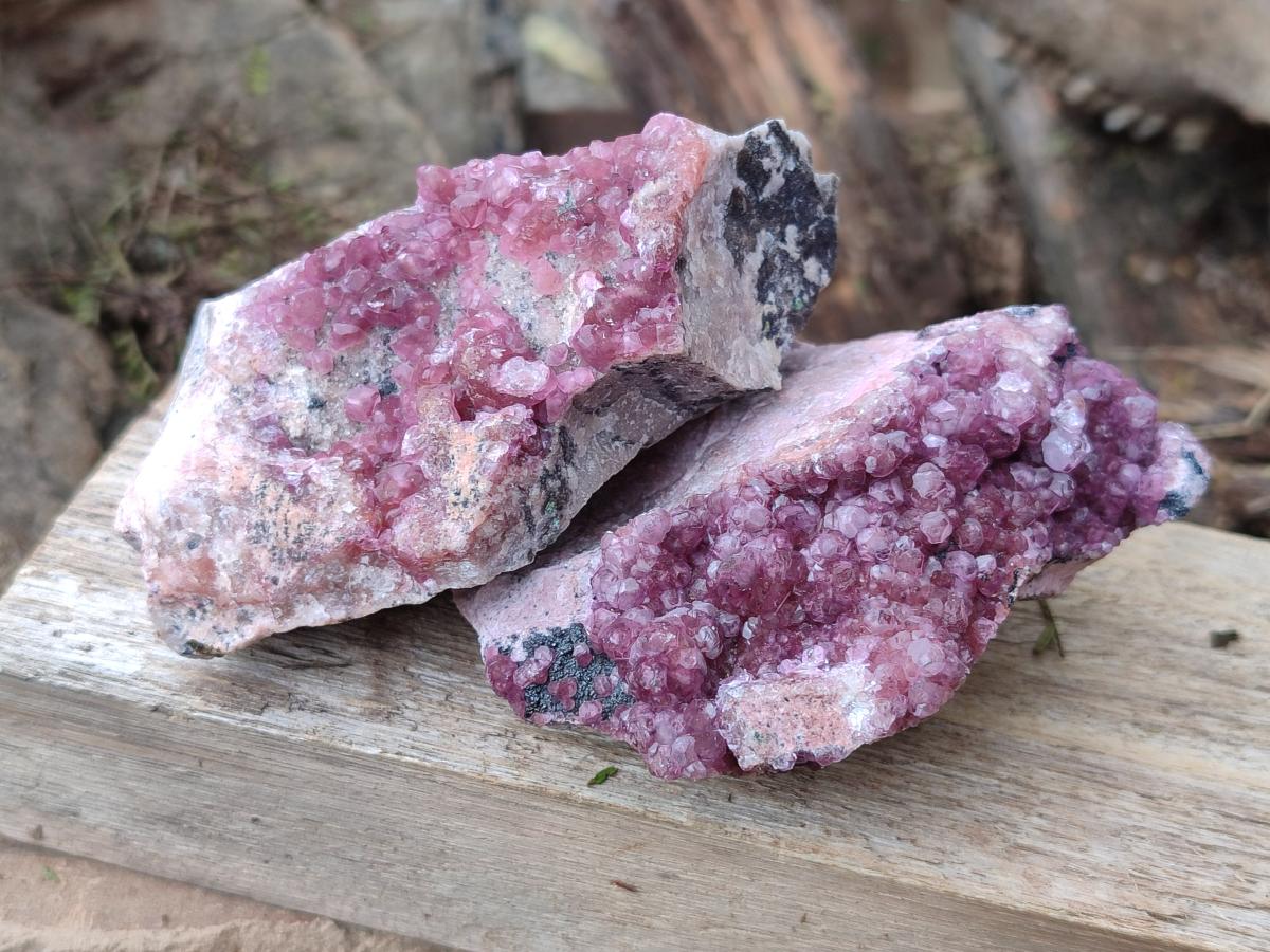 Natural Spherocobaltite Specimens x 6 From Musonoi Mine, Congo - Toprock Gemstones and Minerals 