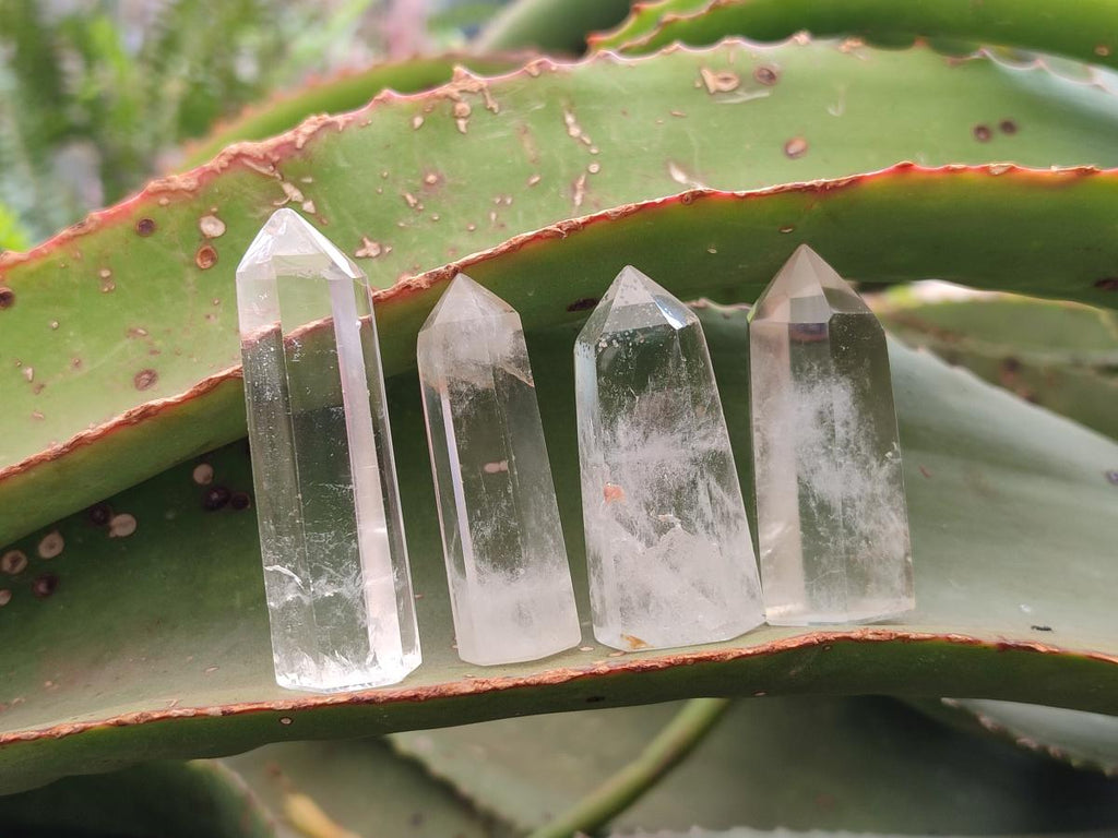 Polished Clear Quartz Pendant Crystals x 20 From Madagascar - Toprock Gemstones and Minerals 