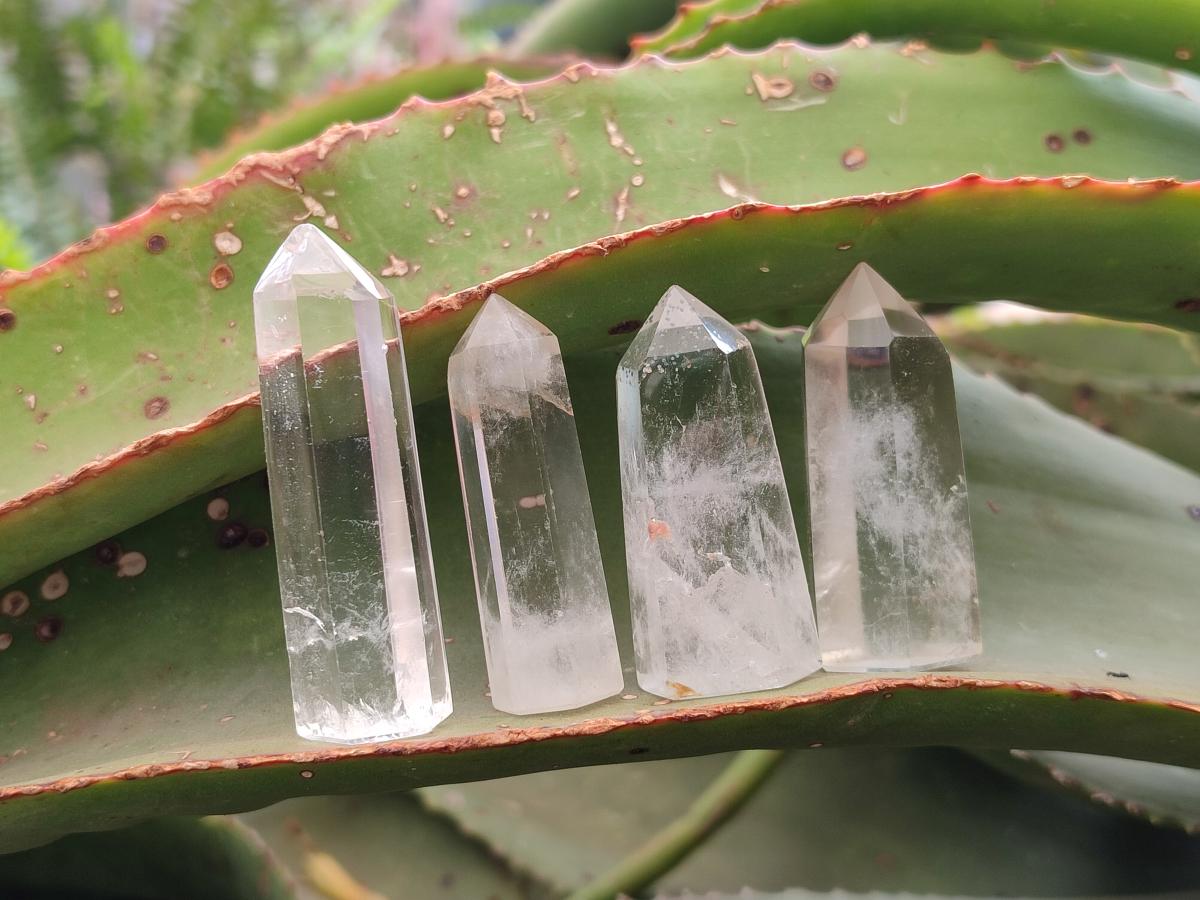 Polished Clear Quartz Pendant Crystals x 20 From Madagascar - Toprock Gemstones and Minerals 