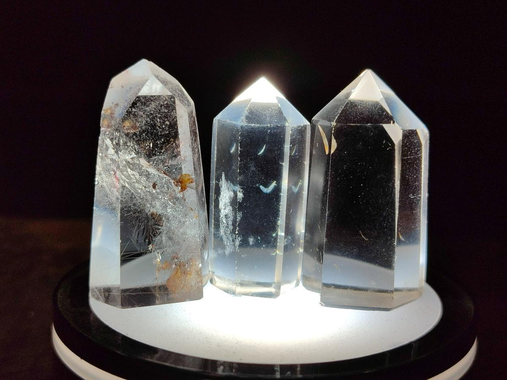 Polished Clear Quartz Pendant Crystals x 20 From Madagascar - Toprock Gemstones and Minerals 
