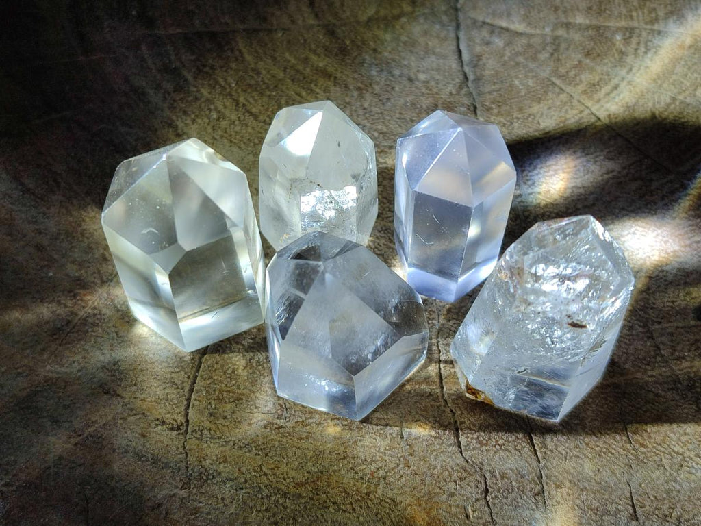 Polished Clear Quartz Pendant Crystals x 20 From Madagascar - Toprock Gemstones and Minerals 