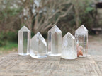 Polished Clear Quartz Pendant Crystals x 20 From Madagascar - Toprock Gemstones and Minerals 