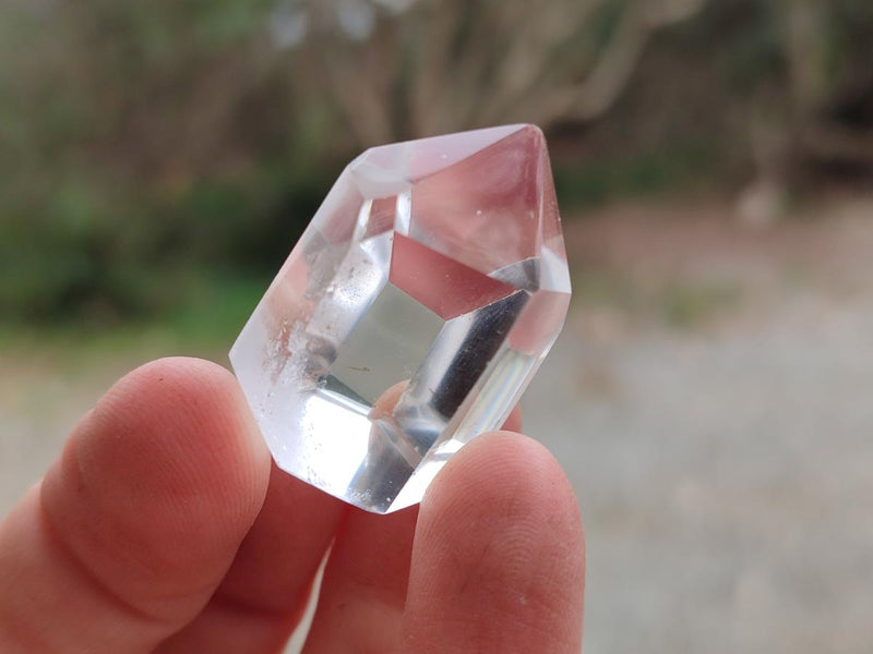 Polished Clear Quartz Pendant Crystals x 20 From Madagascar - Toprock Gemstones and Minerals 