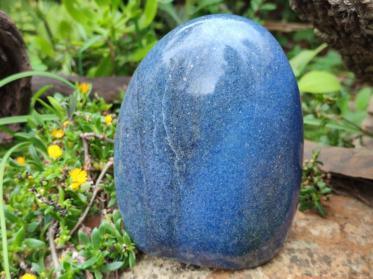 Polished Lazulite Standing Display Pieces x 2 From Madagascar - Toprock Gemstones and Minerals 