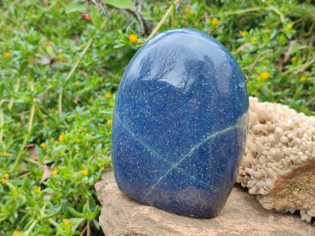 Polished Lazulite Standing Display Pieces x 2 From Madagascar - Toprock Gemstones and Minerals 