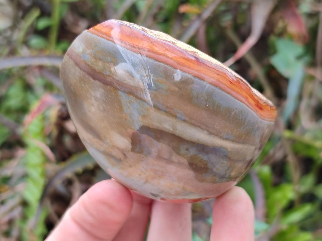 Polished on One Side Polychrome Jasper Nodules x 6 From Androka, Madagascar - Toprock Gemstones and Minerals 