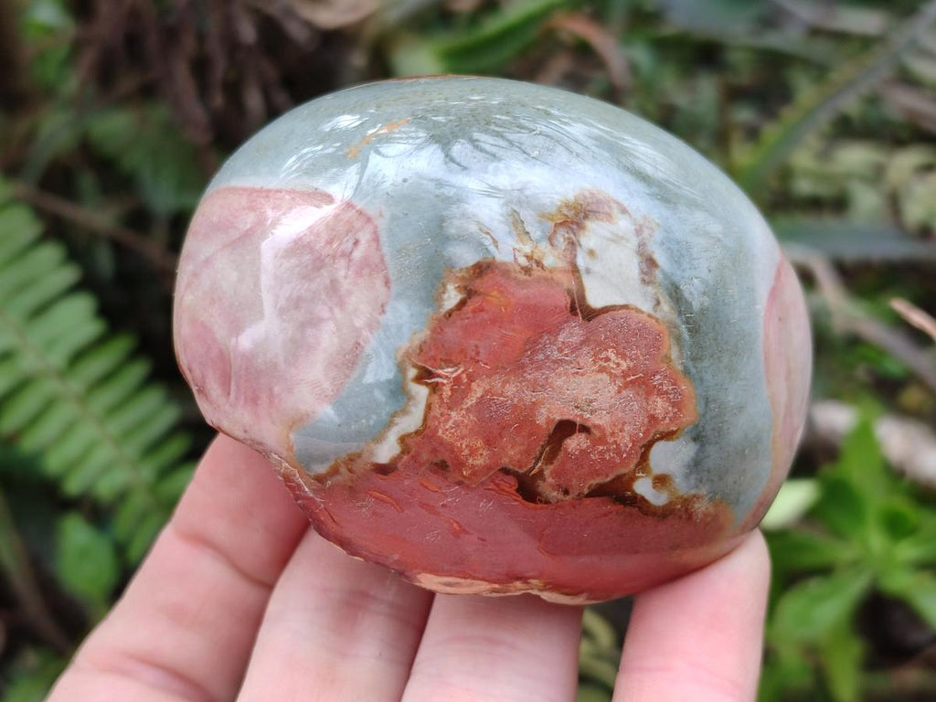 Polished on One Side Polychrome Jasper Nodules x 6 From Androka, Madagascar - Toprock Gemstones and Minerals 