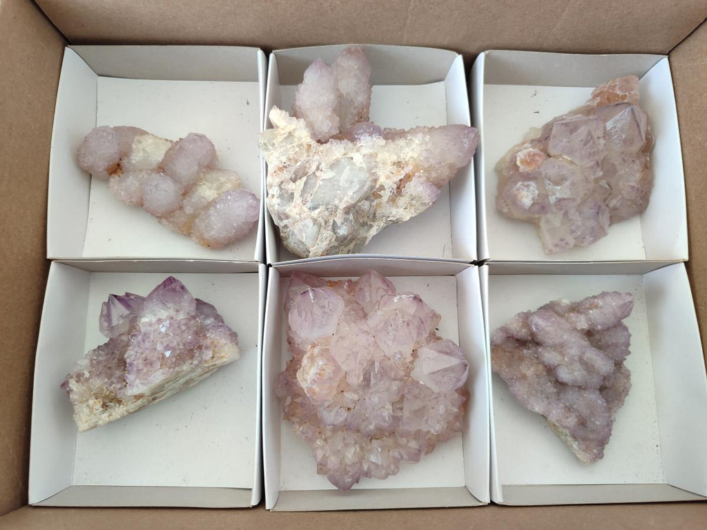 Natural Spirit Amethyst Clusters x 6 From Boekenhouthoek, South Africa - Toprock Gemstones and Minerals 