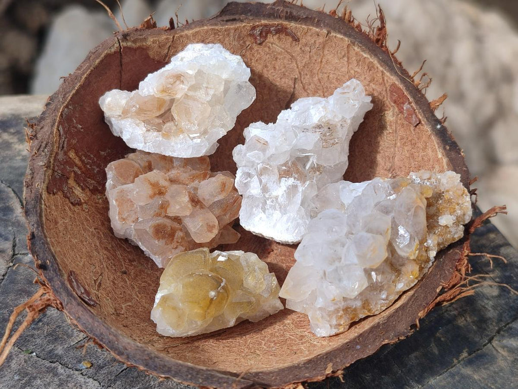 Natural Limonite Quartz Clusters x 70 From Solwezi, Zambia - Toprock Gemstones and Minerals 