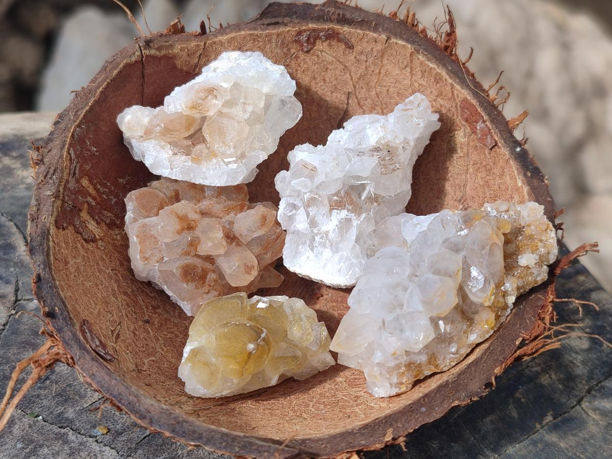 Natural Limonite Quartz Clusters x 70 From Solwezi, Zambia - Toprock Gemstones and Minerals 