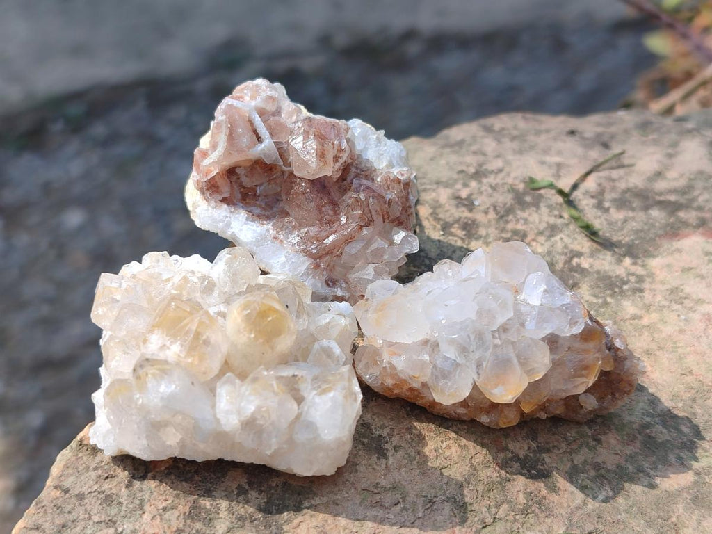 Natural Limonite Quartz Clusters x 70 From Solwezi, Zambia - Toprock Gemstones and Minerals 