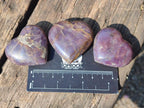 Polished Gemmy Purple Lavender Rose Quartz Hearts x 20 From Madagascar - Toprock Gemstones and Minerals 