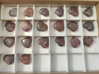 Polished Gemmy Purple Lavender Rose Quartz Hearts x 20 From Madagascar - Toprock Gemstones and Minerals 