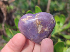 Polished Gemmy Purple Lavender Rose Quartz Hearts x 20 From Madagascar - Toprock Gemstones and Minerals 
