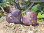 Polished Gemmy Purple Lavender Rose Quartz Hearts x 20 From Madagascar - Toprock Gemstones and Minerals 