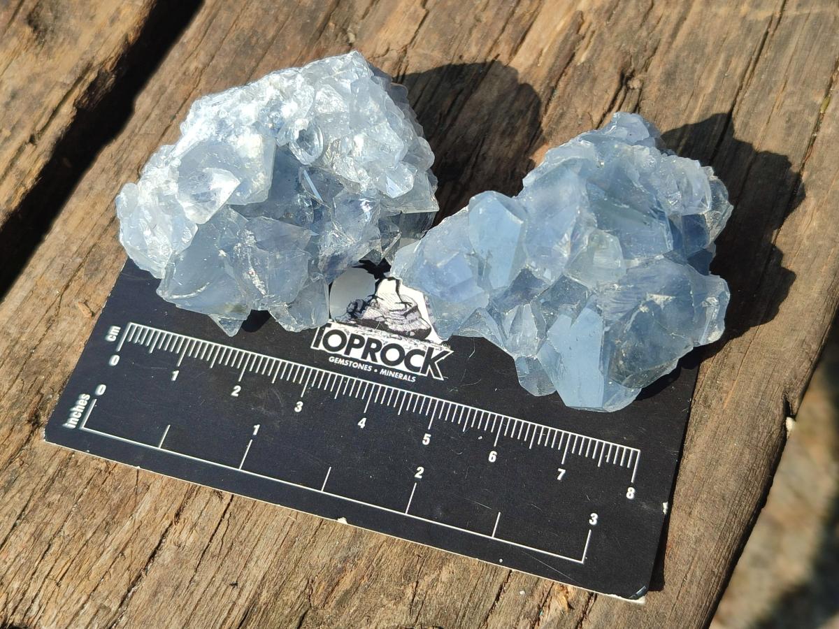Natural Blue Celestite Specimens x 37 From Sakoany, Madagascar - Toprock Gemstones and Minerals 