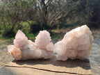 Natural Lilac Spirit Quartz Clusters x 2 From Boekenhouthoek, South Africa - Toprock Gemstones and Minerals 