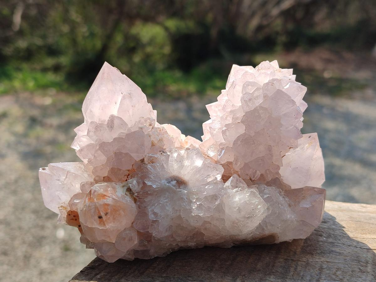 Natural Lilac Spirit Quartz Clusters x 2 From Boekenhouthoek, South Africa - Toprock Gemstones and Minerals 