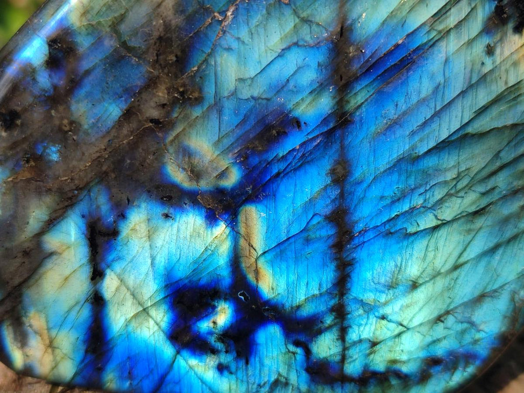Polished Labradorite Standing Display Pieces x 3 From Madagascar - Toprock Gemstones and Minerals 