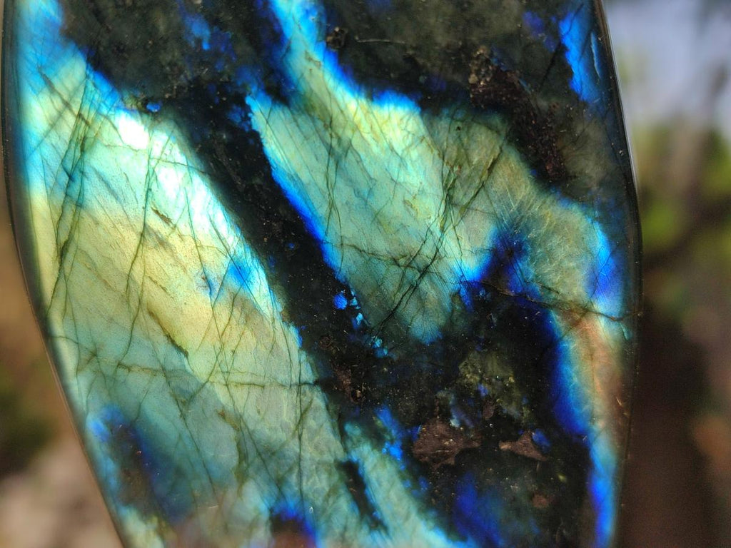 Polished Labradorite Standing Display Pieces x 3 From Madagascar - Toprock Gemstones and Minerals 